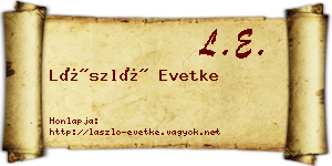 László Evetke névjegykártya